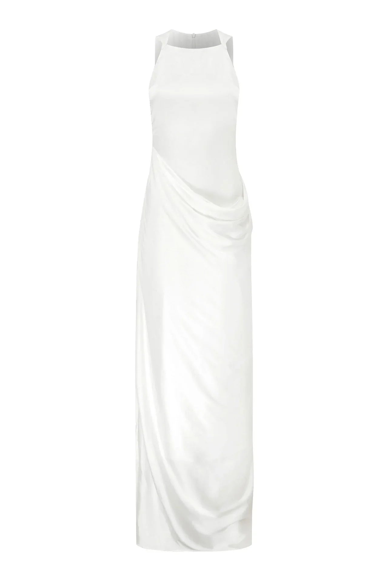 Robe en satin blanc