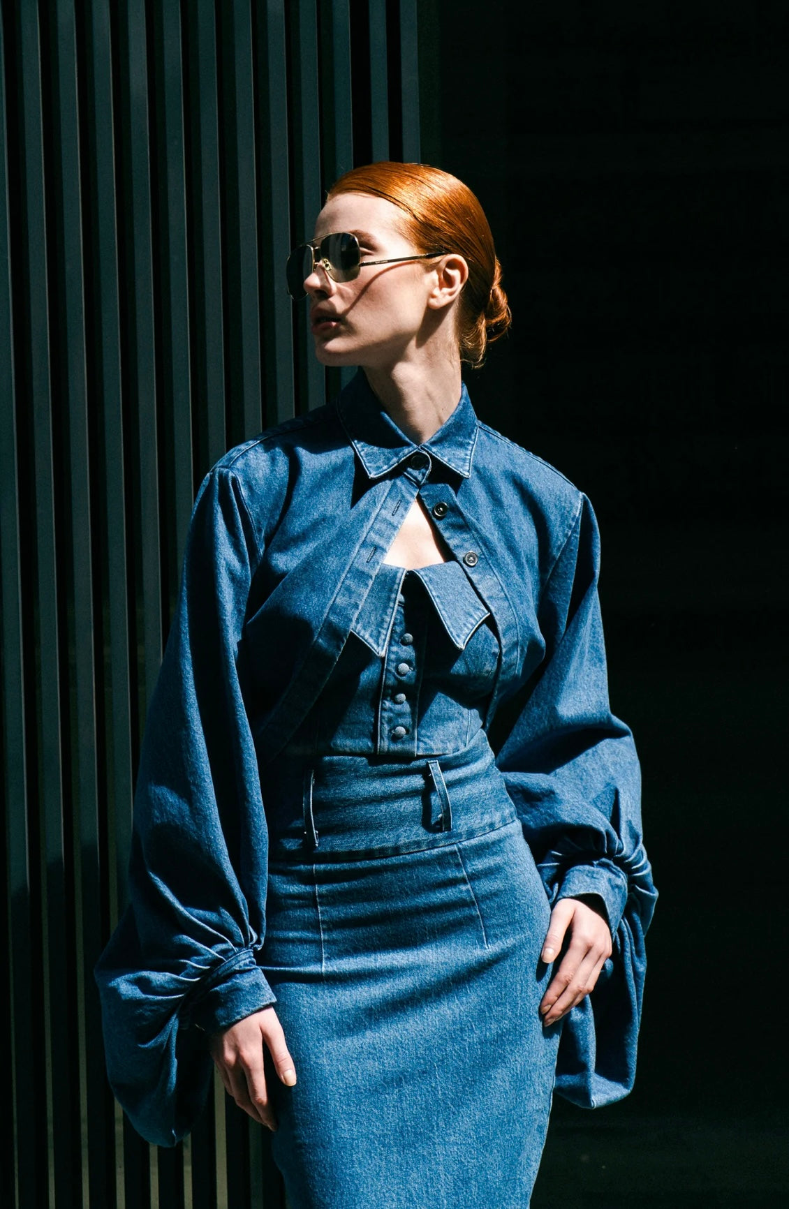 Je ne Comprends pas Top In Denim Blue