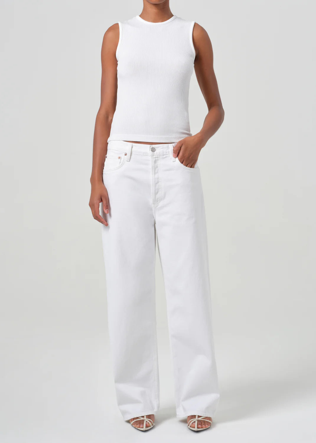 Low Slung Baggy in Cream White