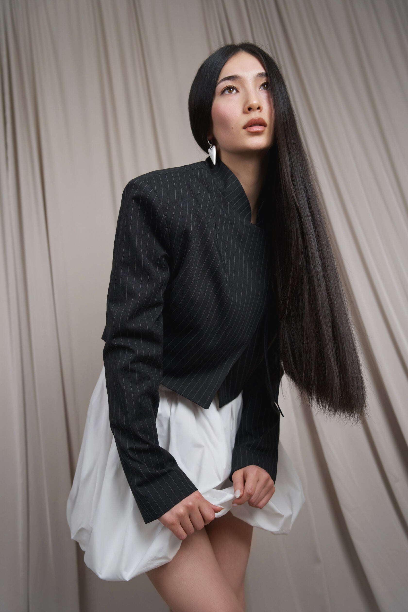 Veste rayée camélia