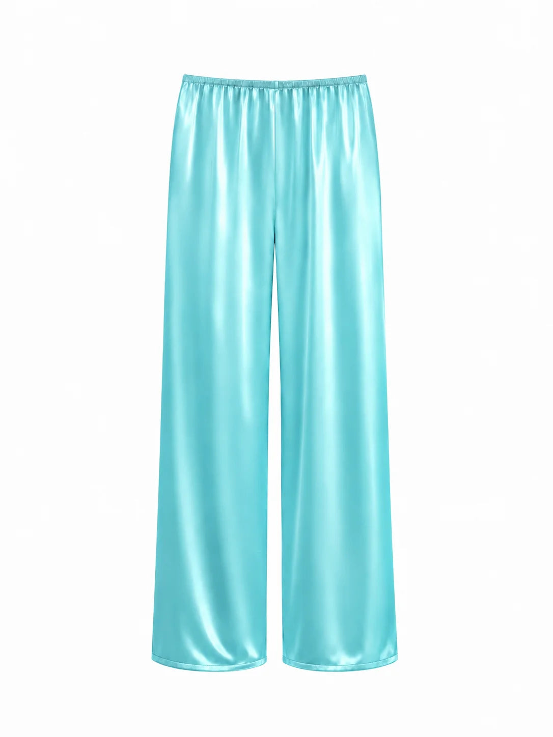 Satin Pants in Turquoise
