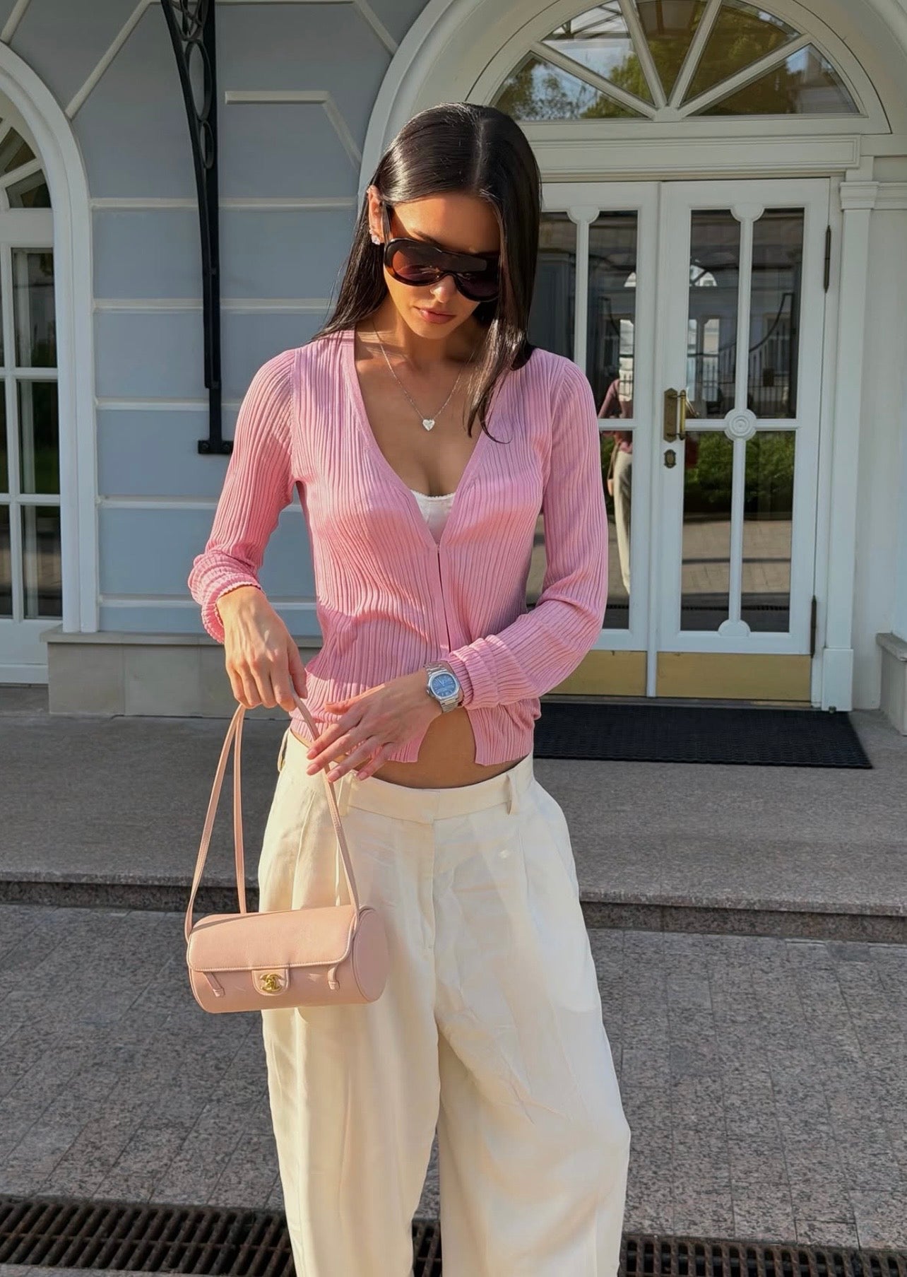 Cardigan in Pink