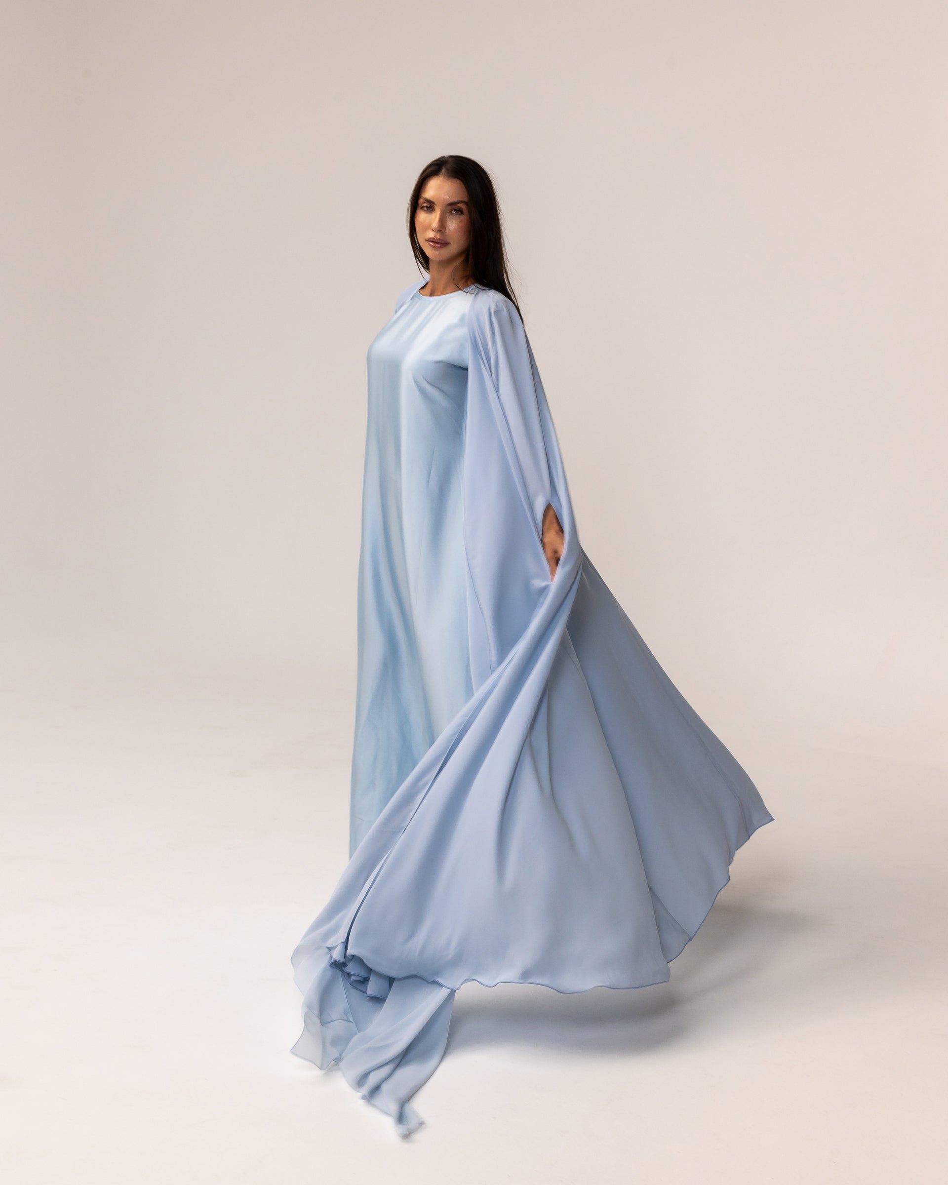 Wave Abaya in Blue