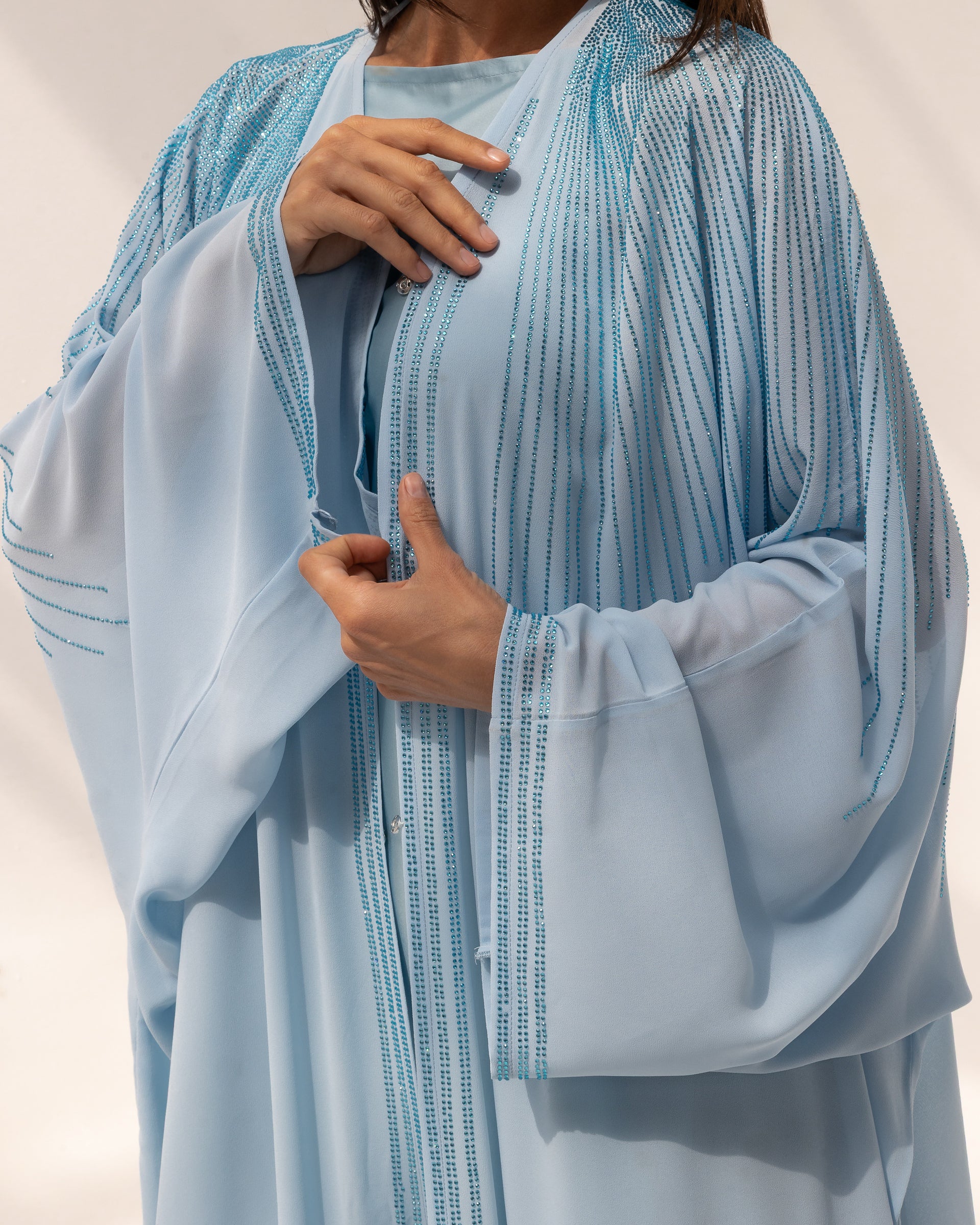 Butterfly Abaya in Blue