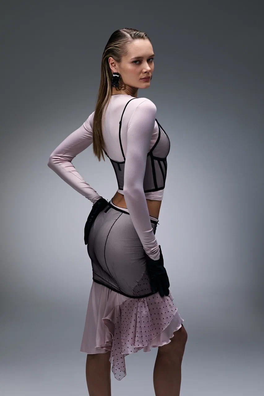 Mesh Corset in Black