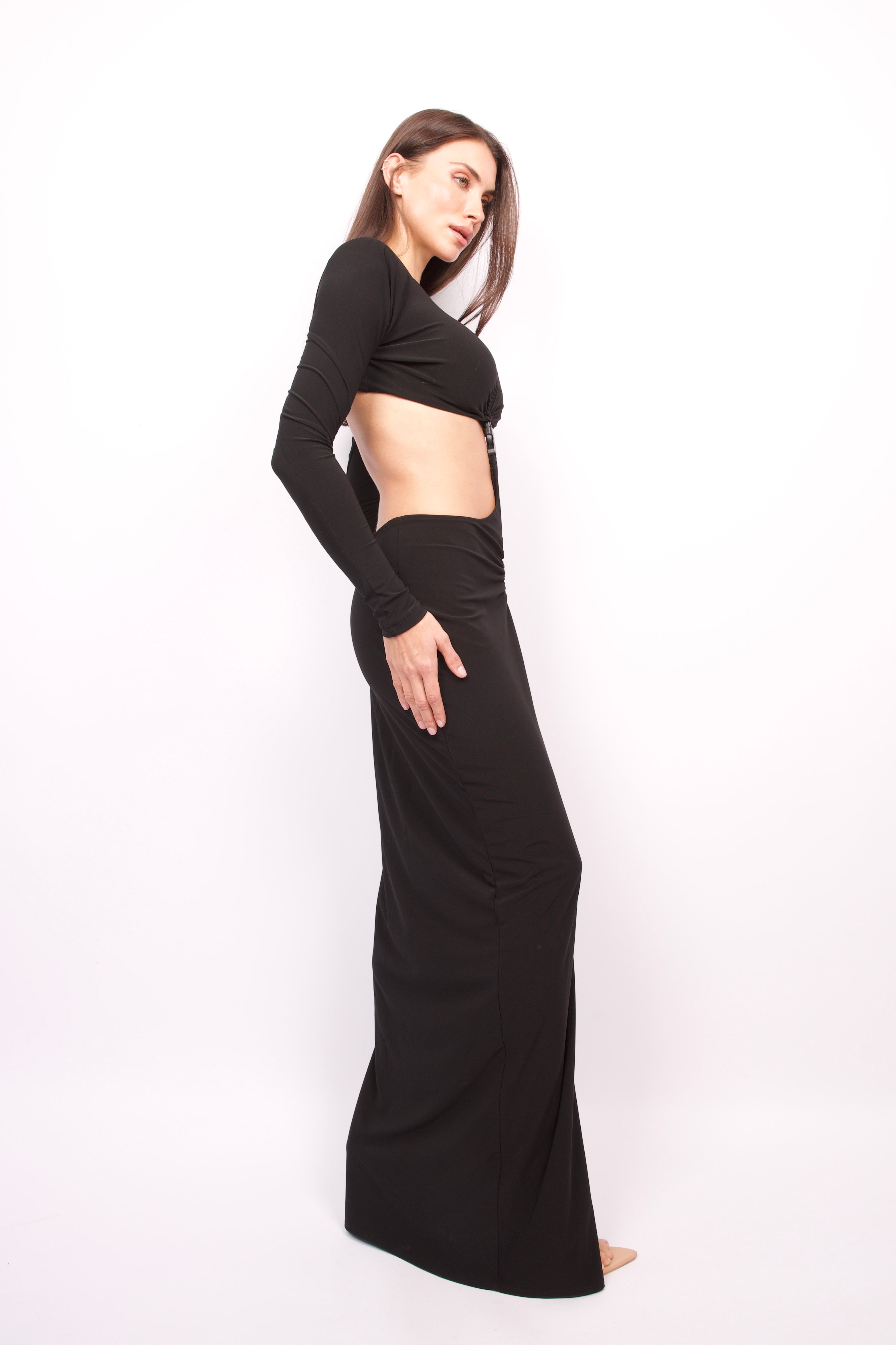 Robe longue à boucle