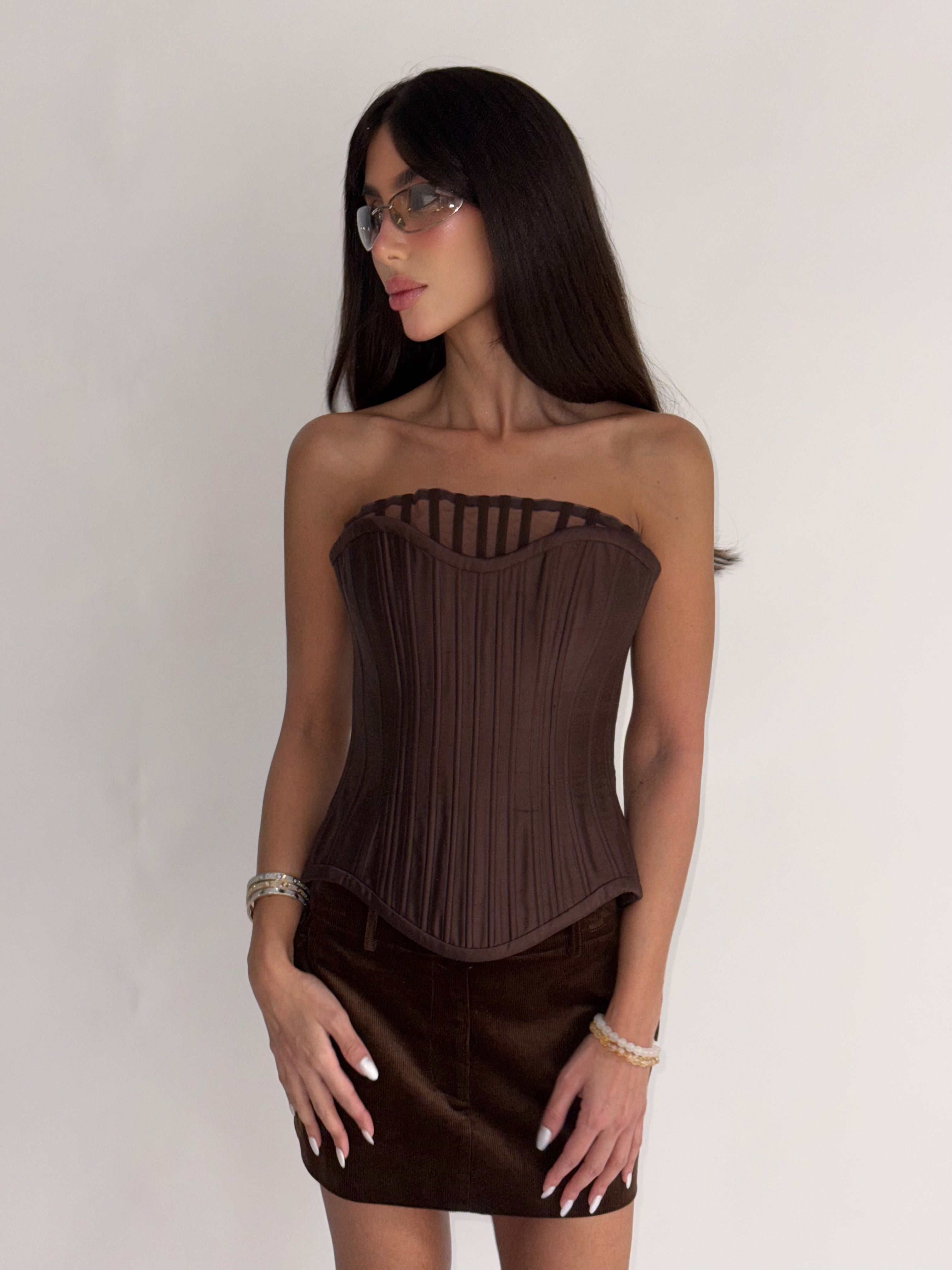 Corset marron