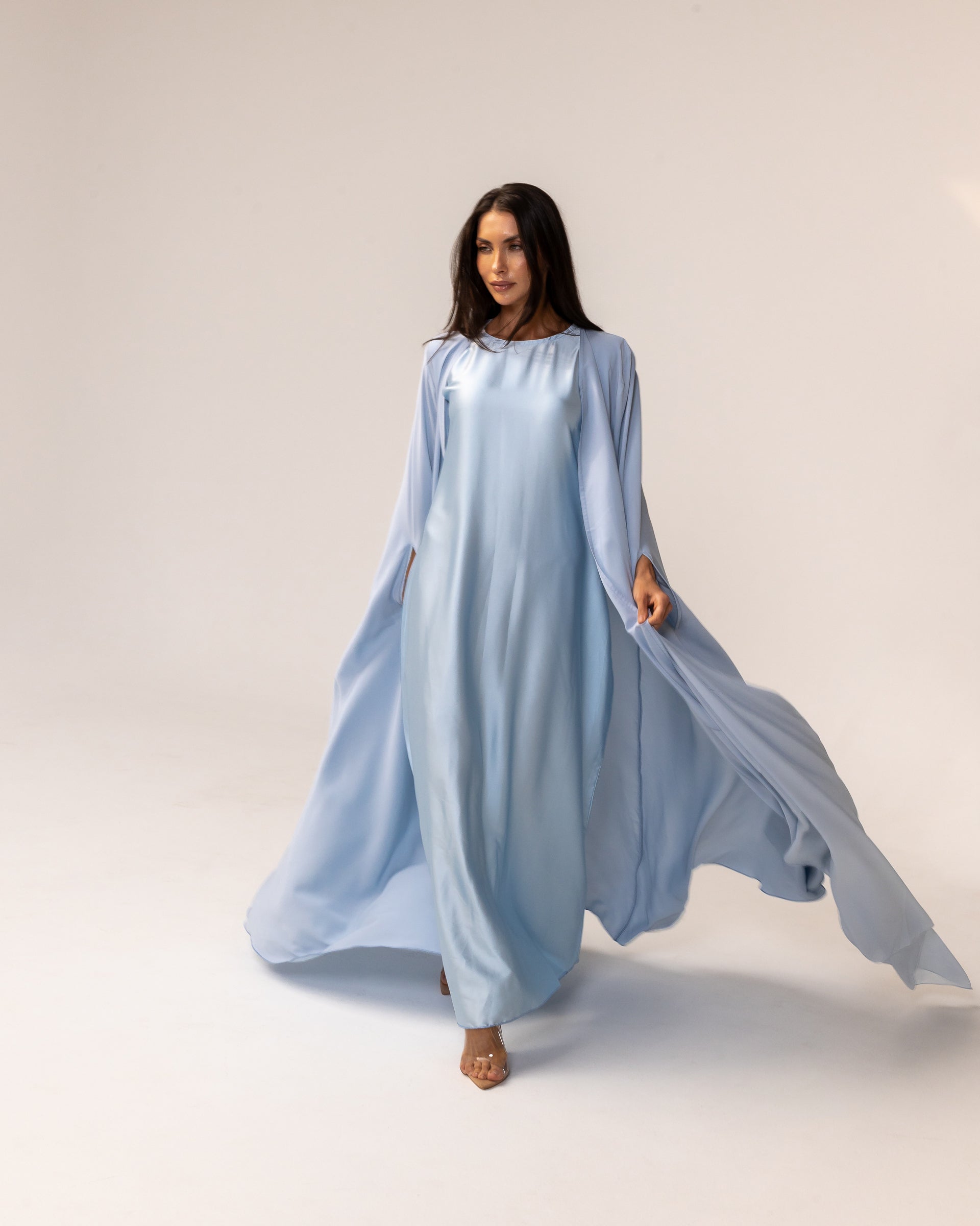 Wave Abaya in Blue