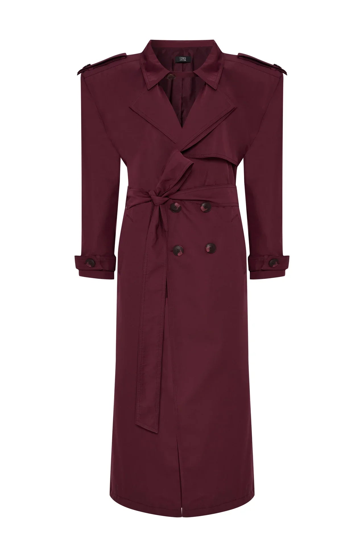 Trench-coat oversize bordeaux