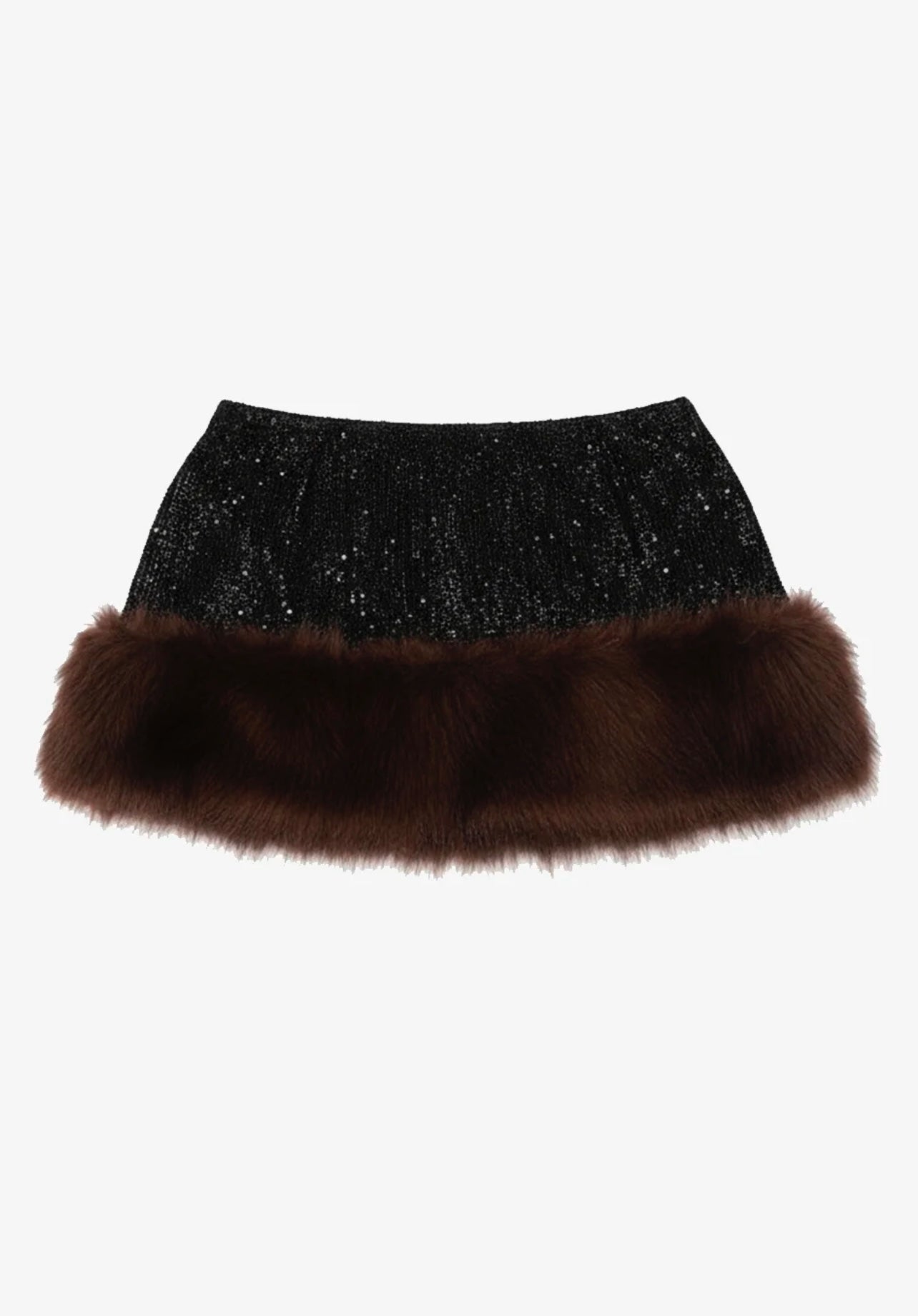 Fur Skirt in Brown