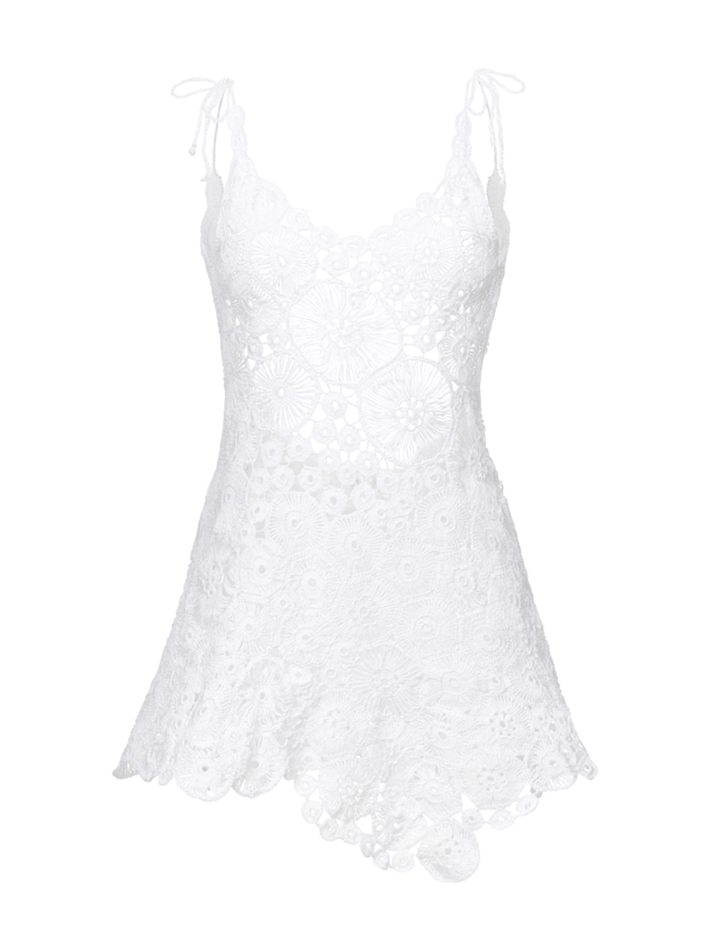 Dress Coral in White