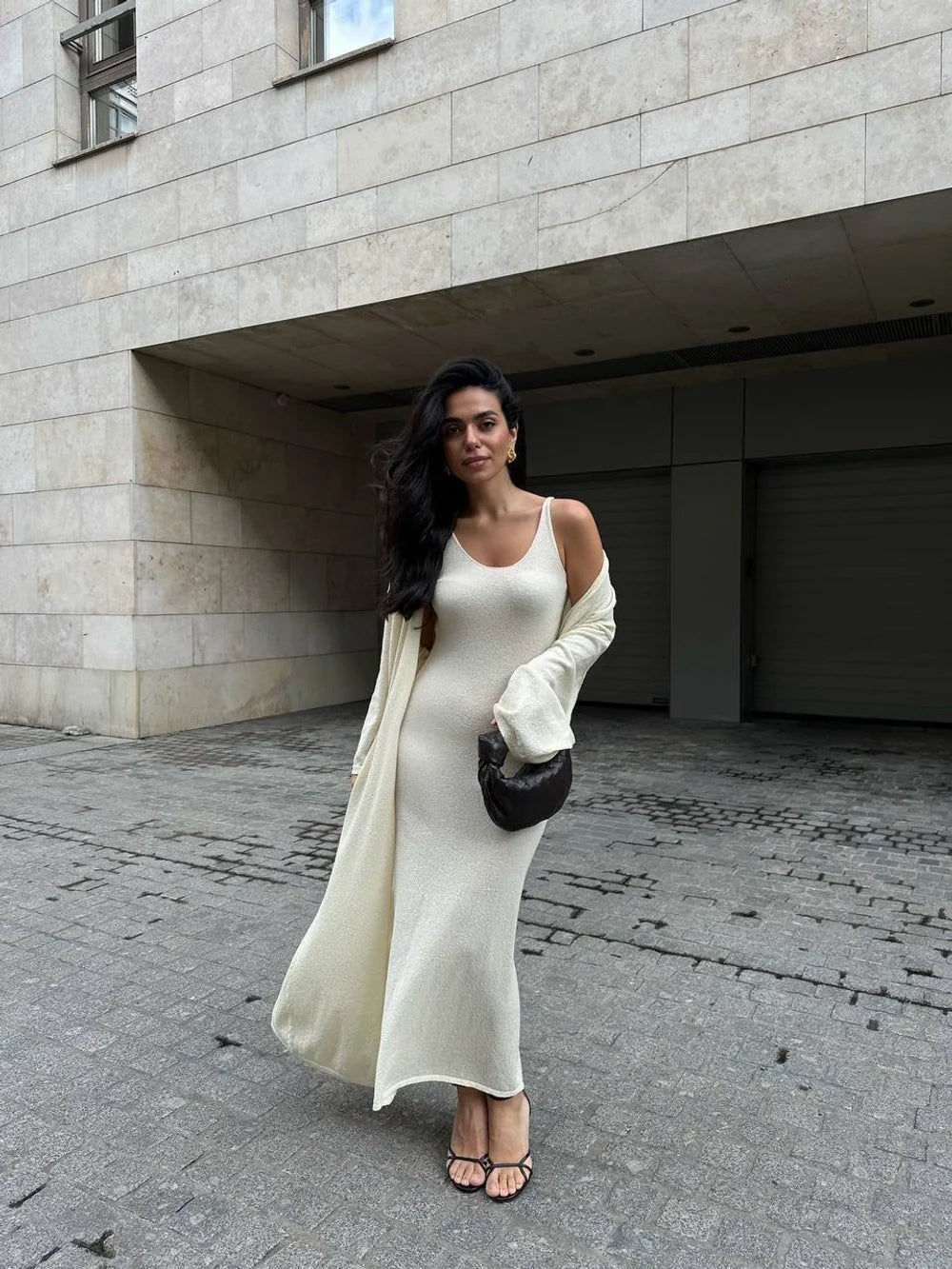 Gilet duveteux couleur crème