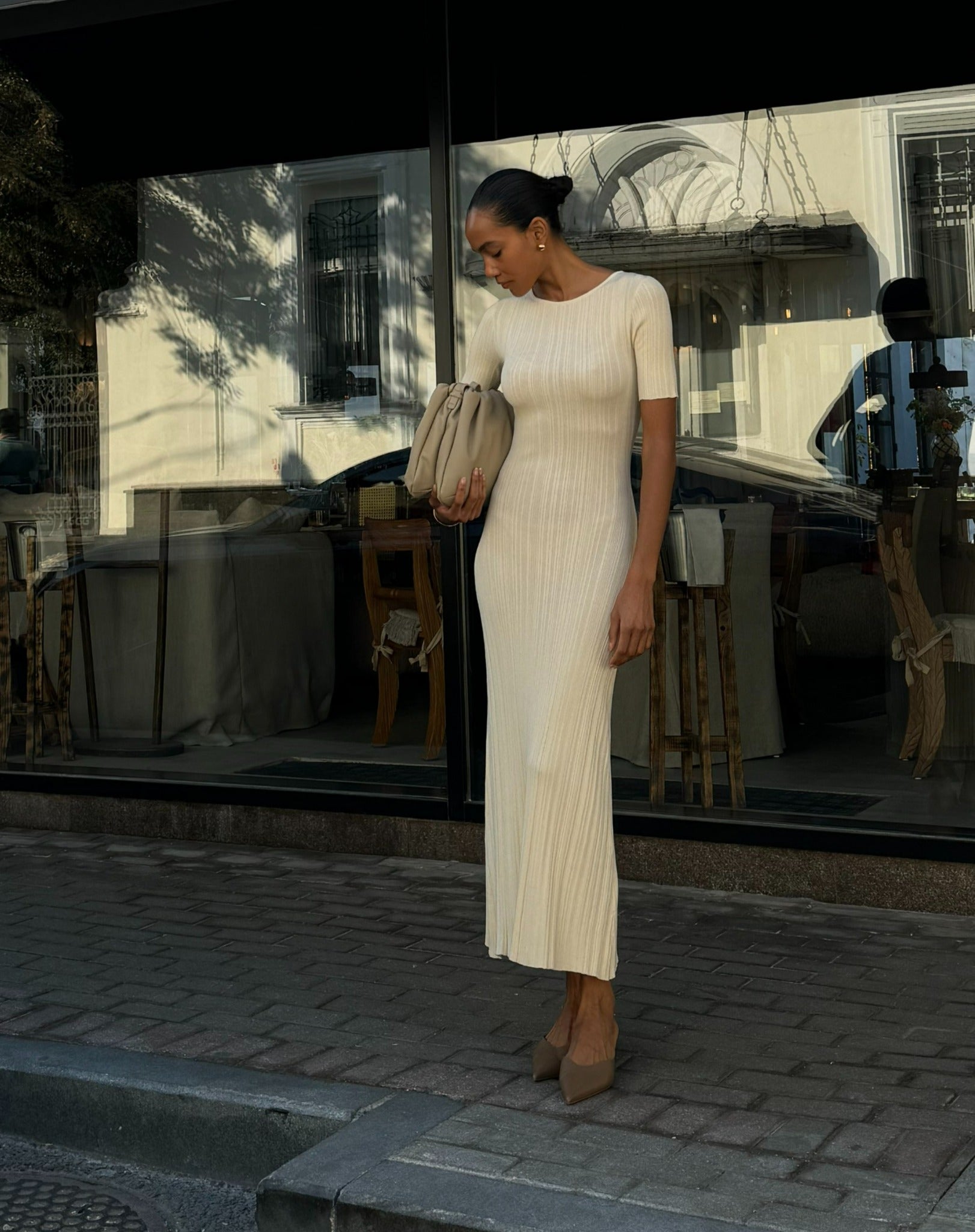 Robe Polly couleur champagne