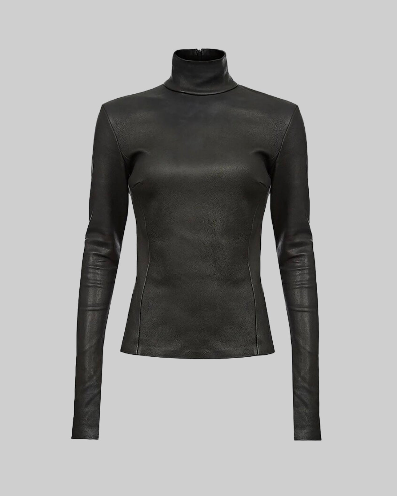 بلوزة بياقة مدورة باللون الأسود