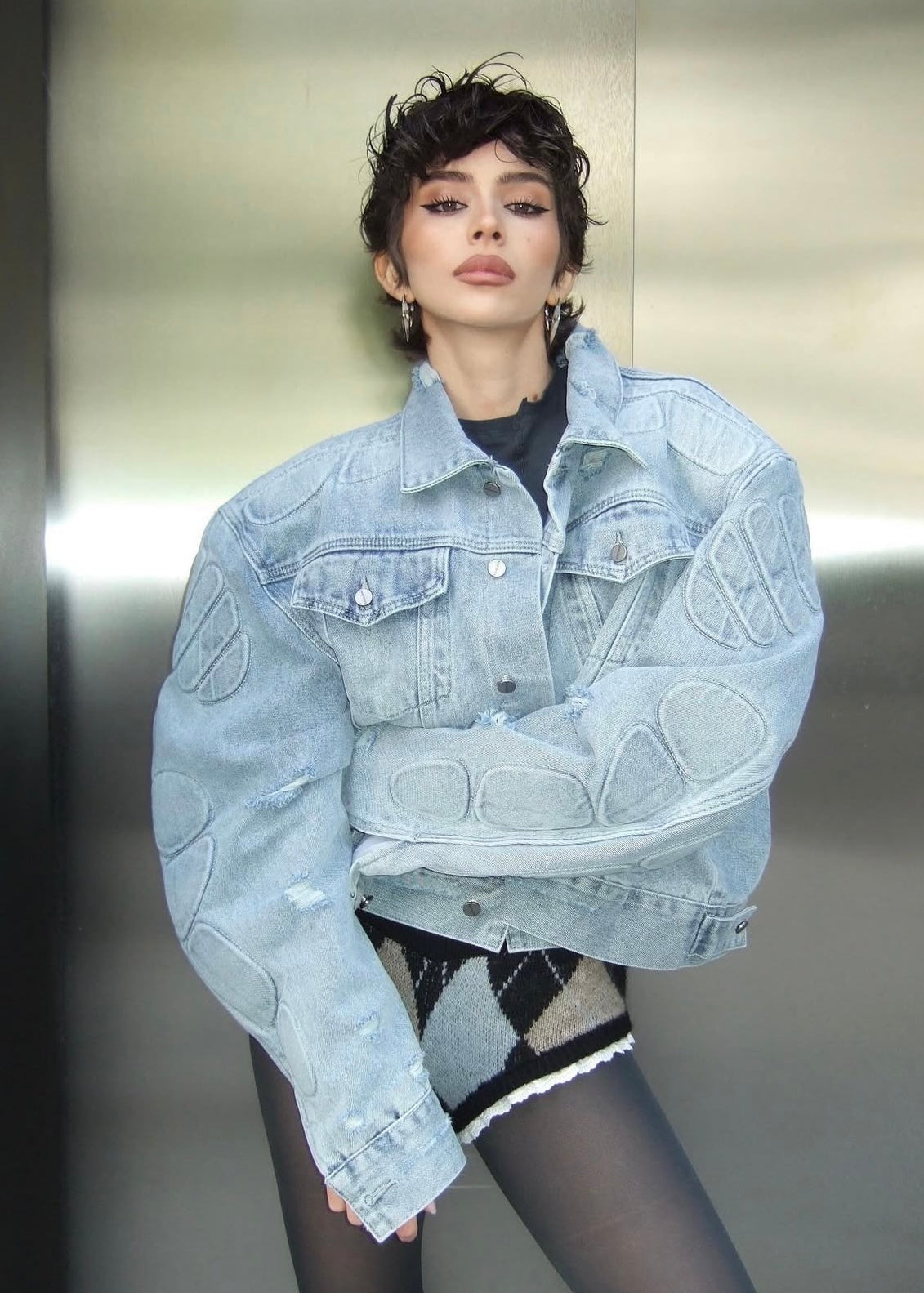 Veste en jean bleue