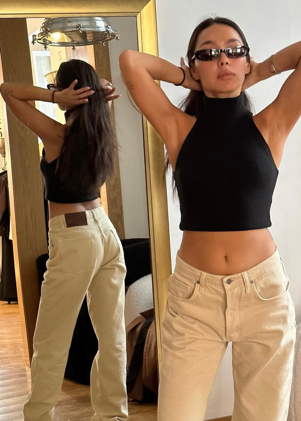 Jeans in Beige