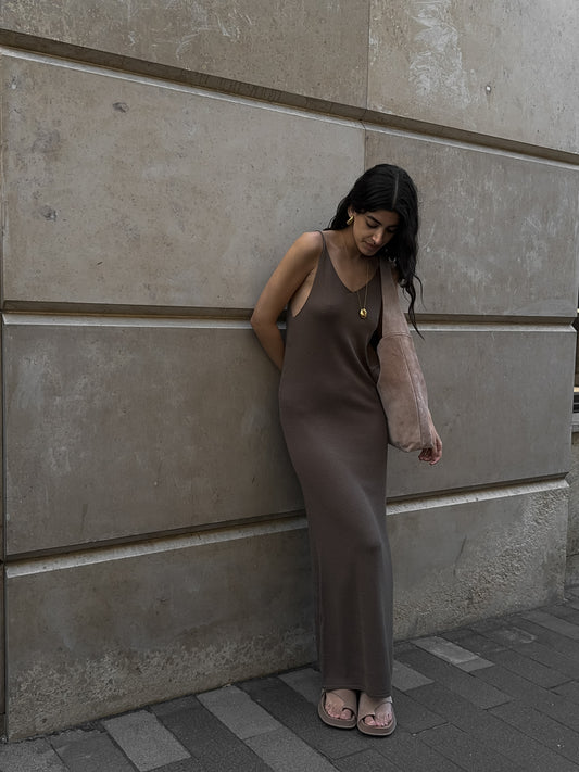 Narina Dress in Brown