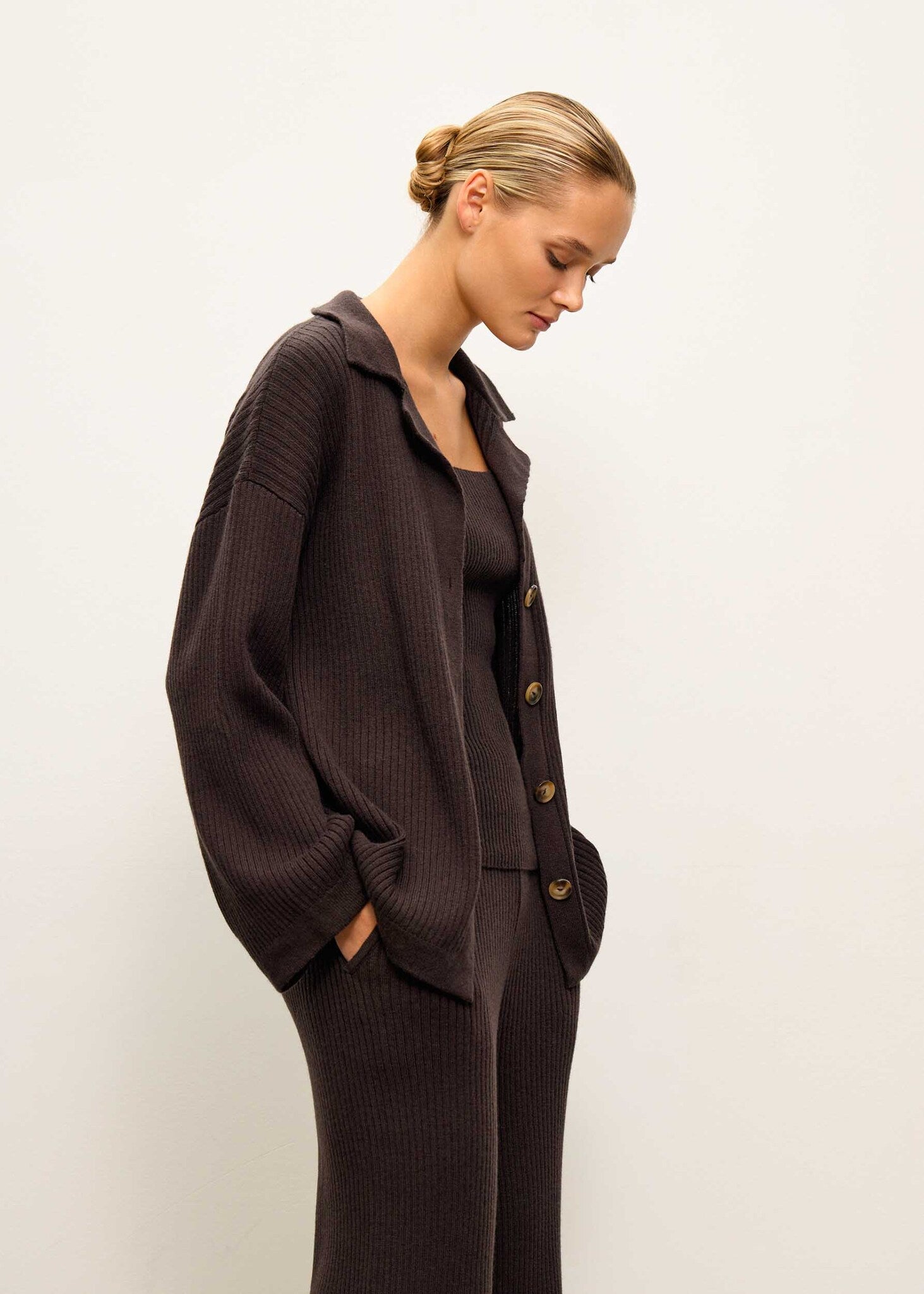 Gilet Soraya marron foncé