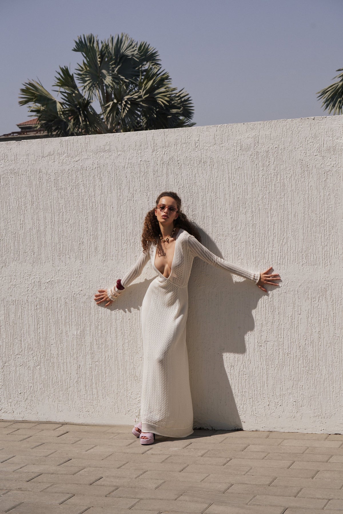 Elena Dress in White