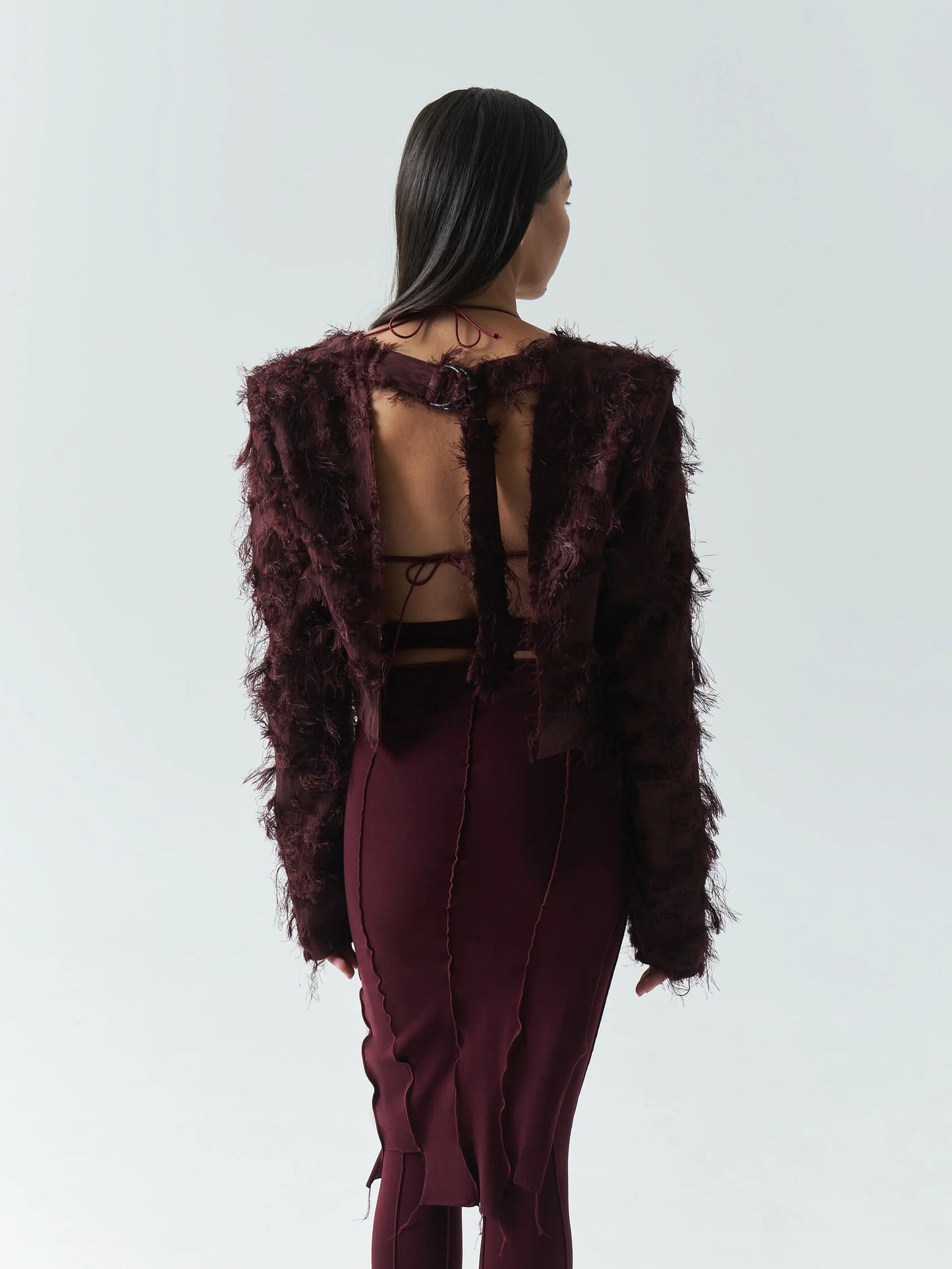 Semi-Jacket with Top in Bordeaux