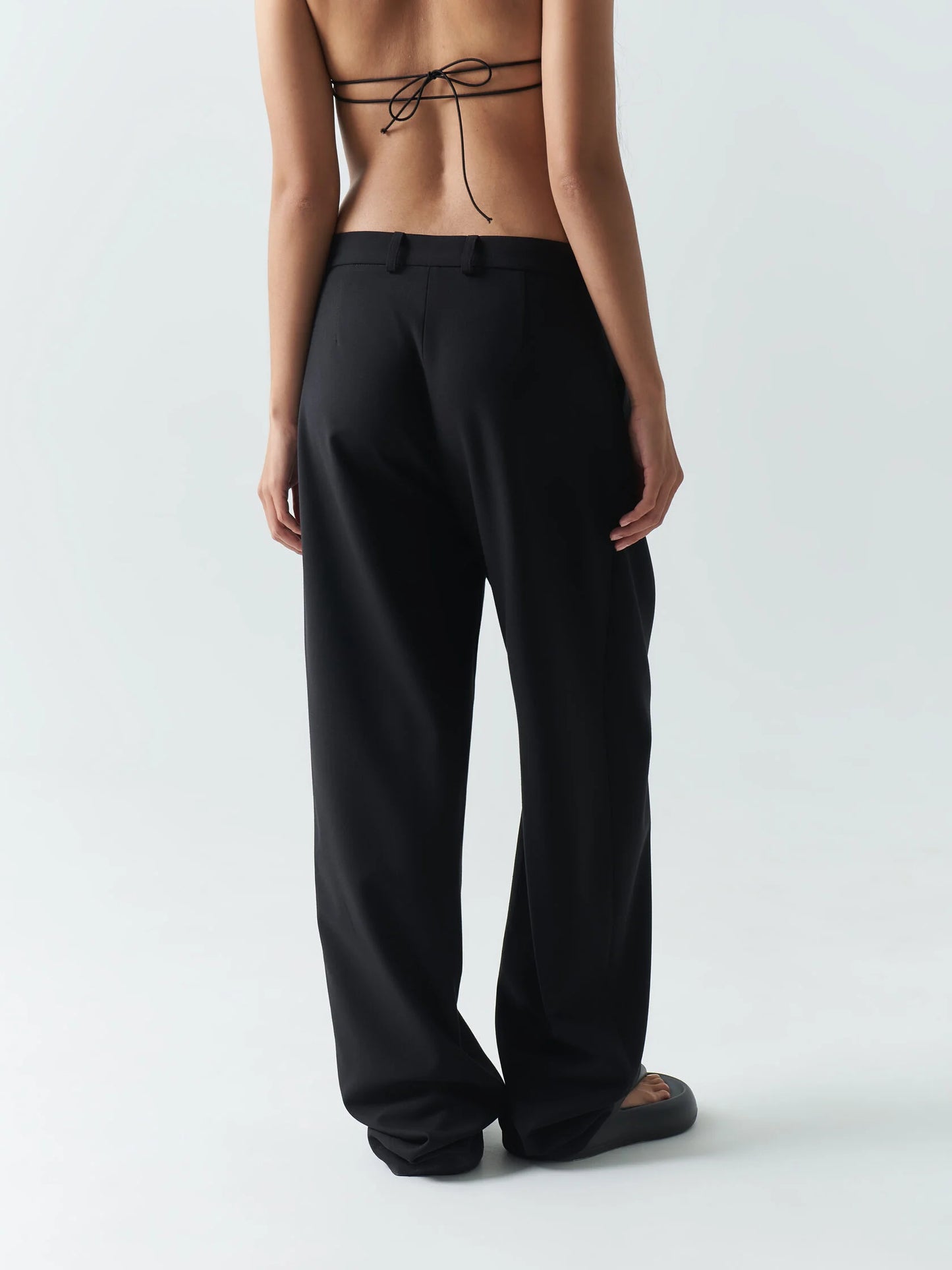 Pants with Flaps in Black