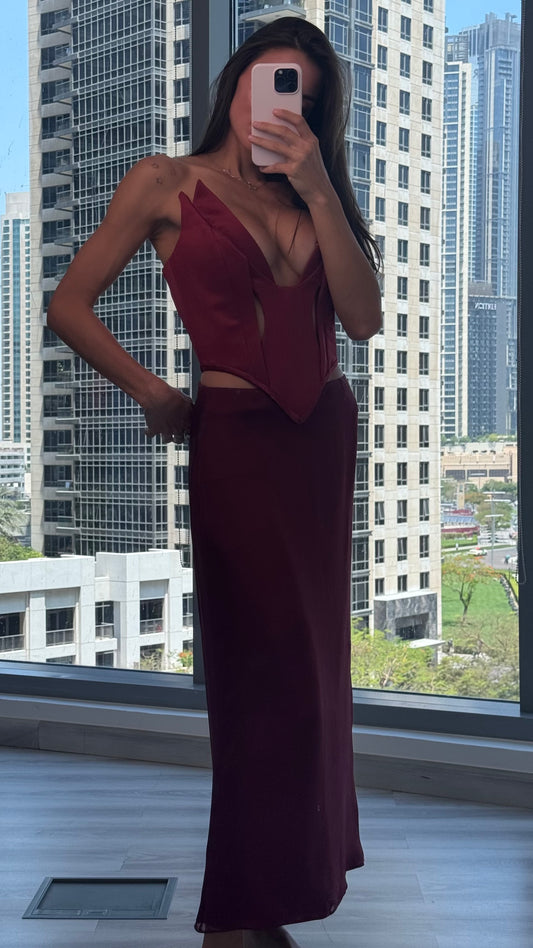 Skirt in Burgundy
