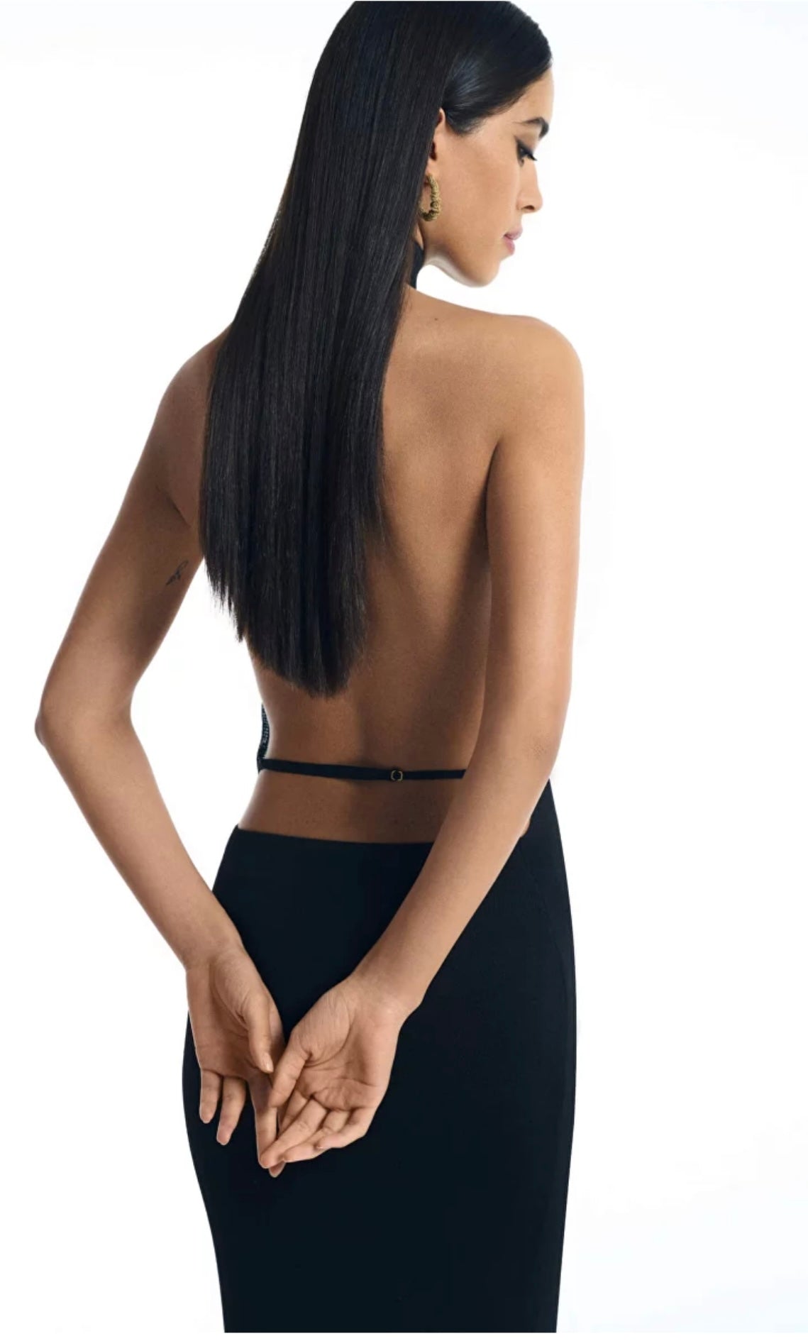 فستان باولا باللون الأسود