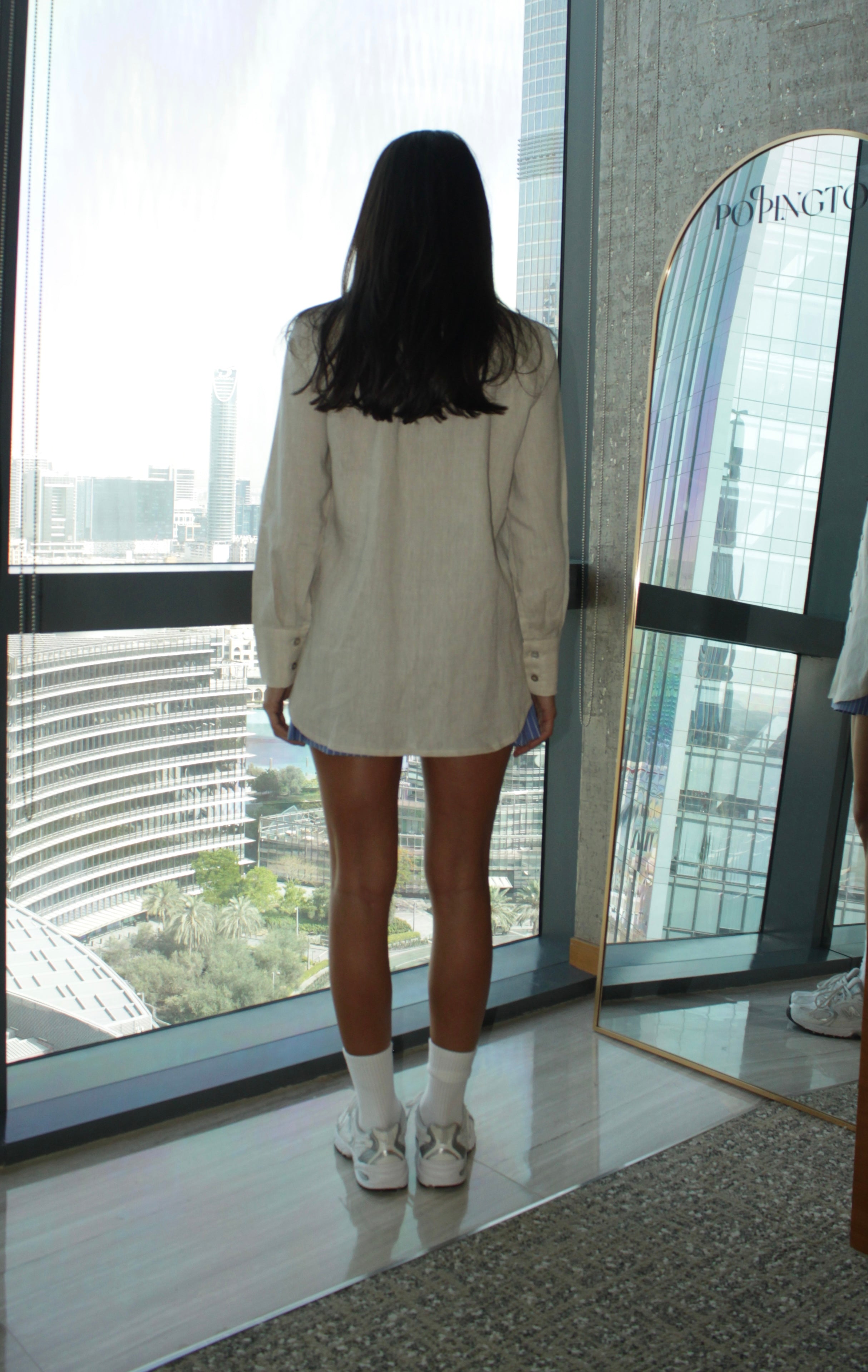 Chemise en lin beige