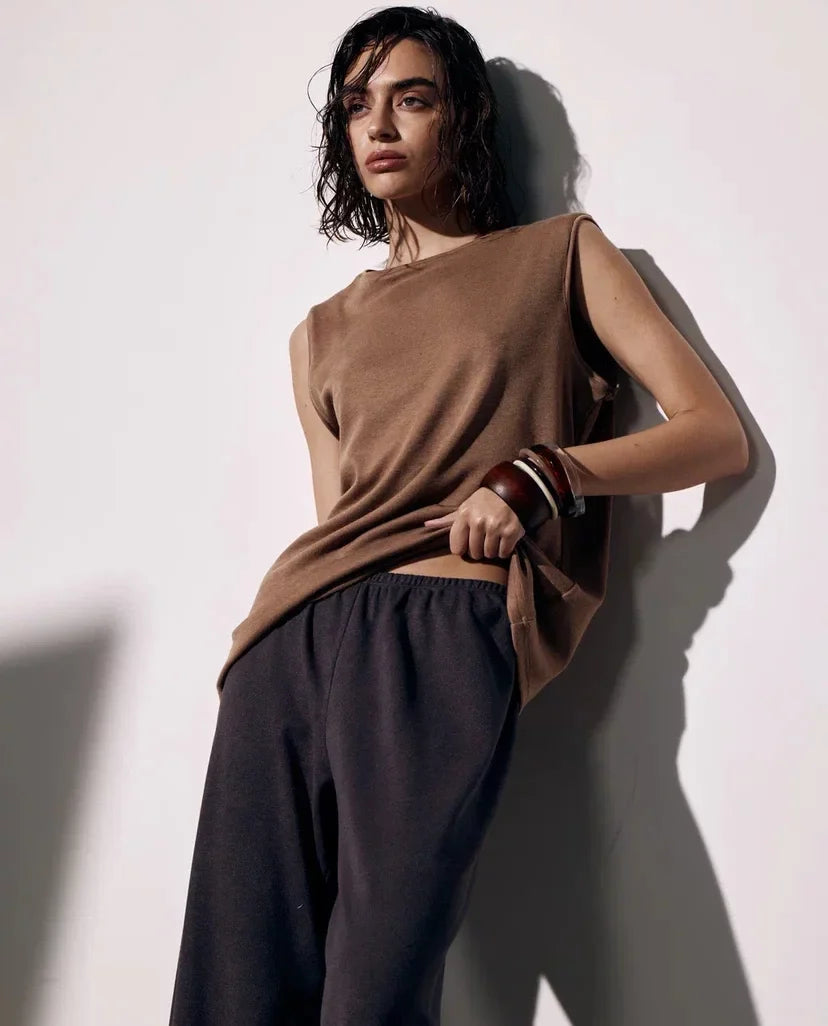 Pantalon tricoté gris