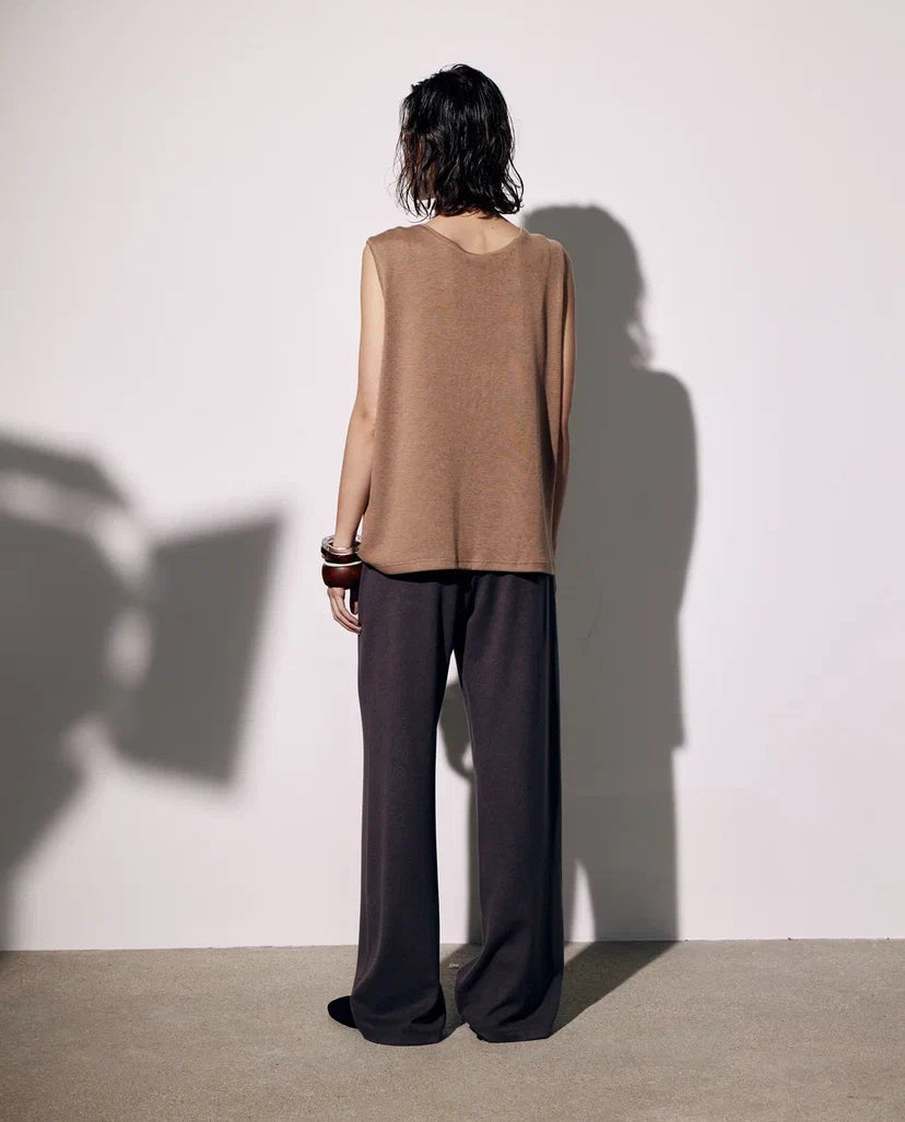 Pantalon tricoté gris